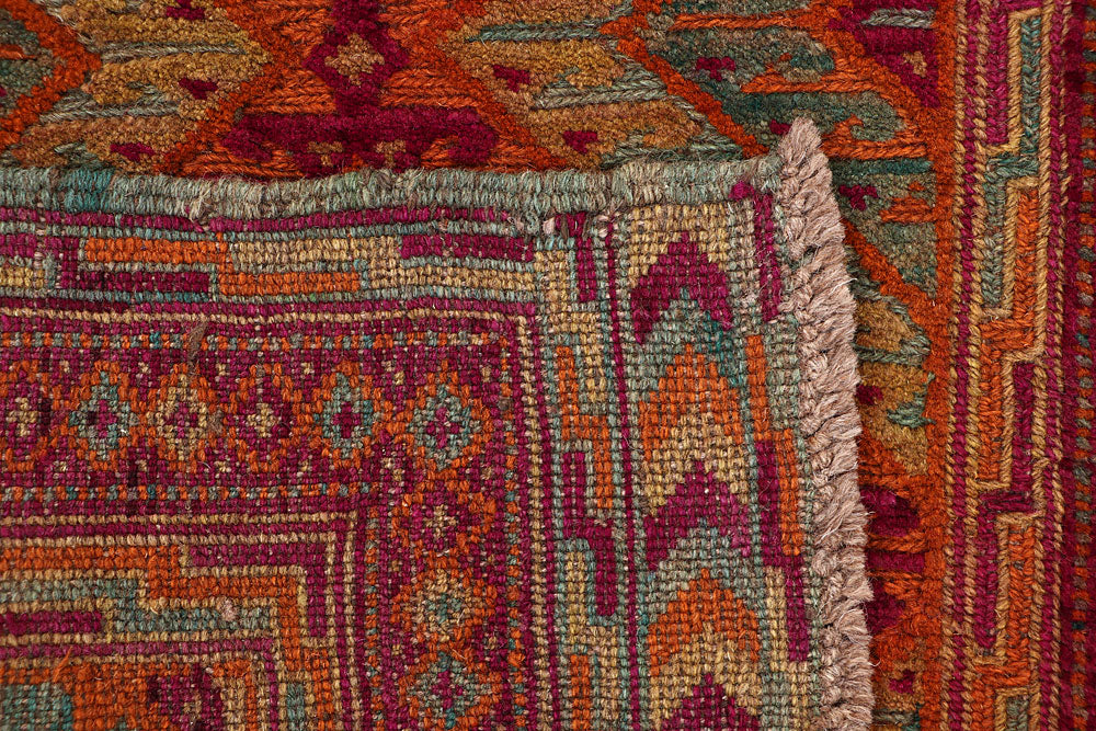 Multi Colored Mashwani 2' 6 x 11' 6 - No. 63608 - ALRUG Rug Store