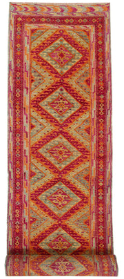 Multi Colored Mashwani 2' 6 x 11' 6 - No. 63608 - ALRUG Rug Store