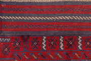 Dark Red Mashwani 2' 6 x 12' 2 - No. 63610 - ALRUG Rug Store