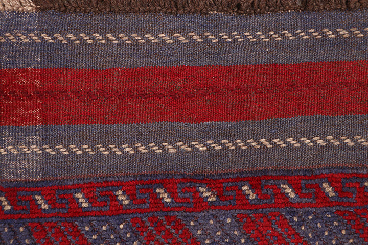 Dark Red Mashwani 2' 6 x 11' 10 - No. 63614 - ALRUG Rug Store