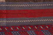 Dark Red Mashwani 2' 6 x 11' 10 - No. 63614 - ALRUG Rug Store