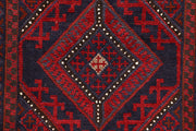 Dark Blue Mashwani 2' 2 x 13' 1 - No. 63616 - ALRUG Rug Store