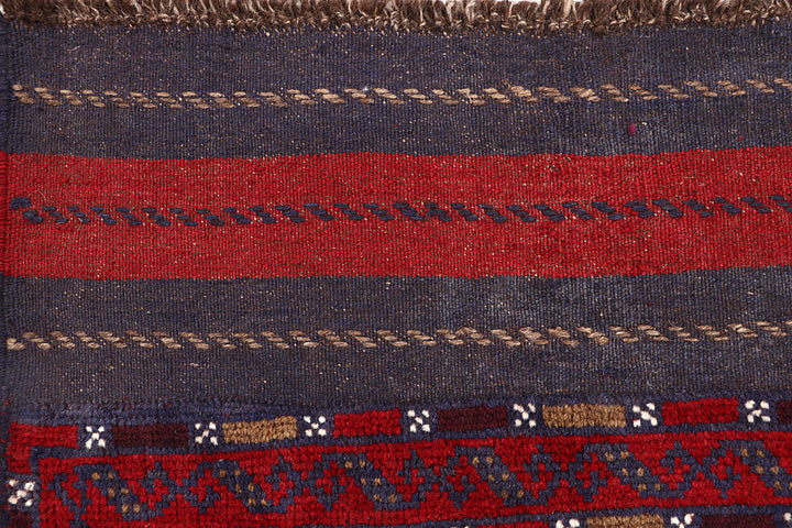 Dark Red Mashwani 2' 8 x 11' 9 - No. 63623 - ALRUG Rug Store