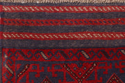 Dark Red Mashwani 2' 1 x 8' 6 - No. 63625 - ALRUG Rug Store