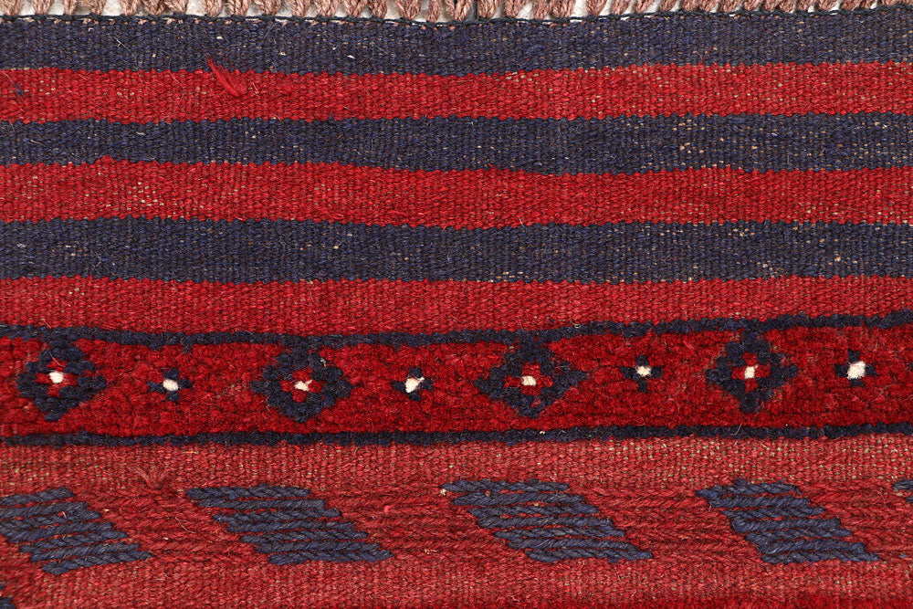 Dark Red Mashwani 2' x 7' 10 - No. 63627 - ALRUG Rug Store