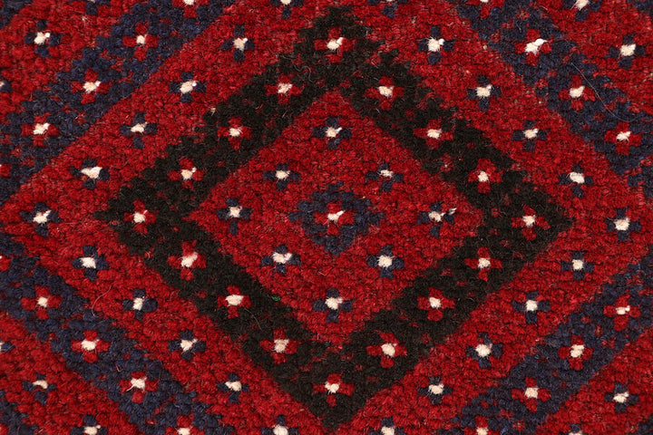 Dark Red Mashwani 2' x 7' 10 - No. 63627 - ALRUG Rug Store