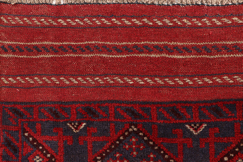 Dark Red Mashwani 1' 10 x 8' 10 - No. 63629 - ALRUG Rug Store