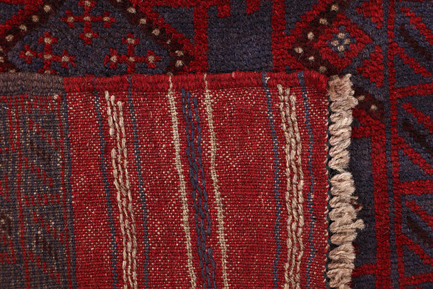 Dark Red Mashwani 1' 10 x 8' 10 - No. 63629 - ALRUG Rug Store