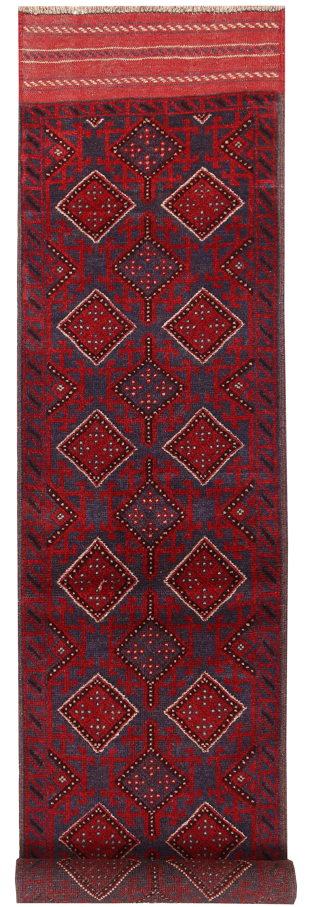 Dark Red Mashwani 1' 10 x 8' 10 - No. 63629 - ALRUG Rug Store