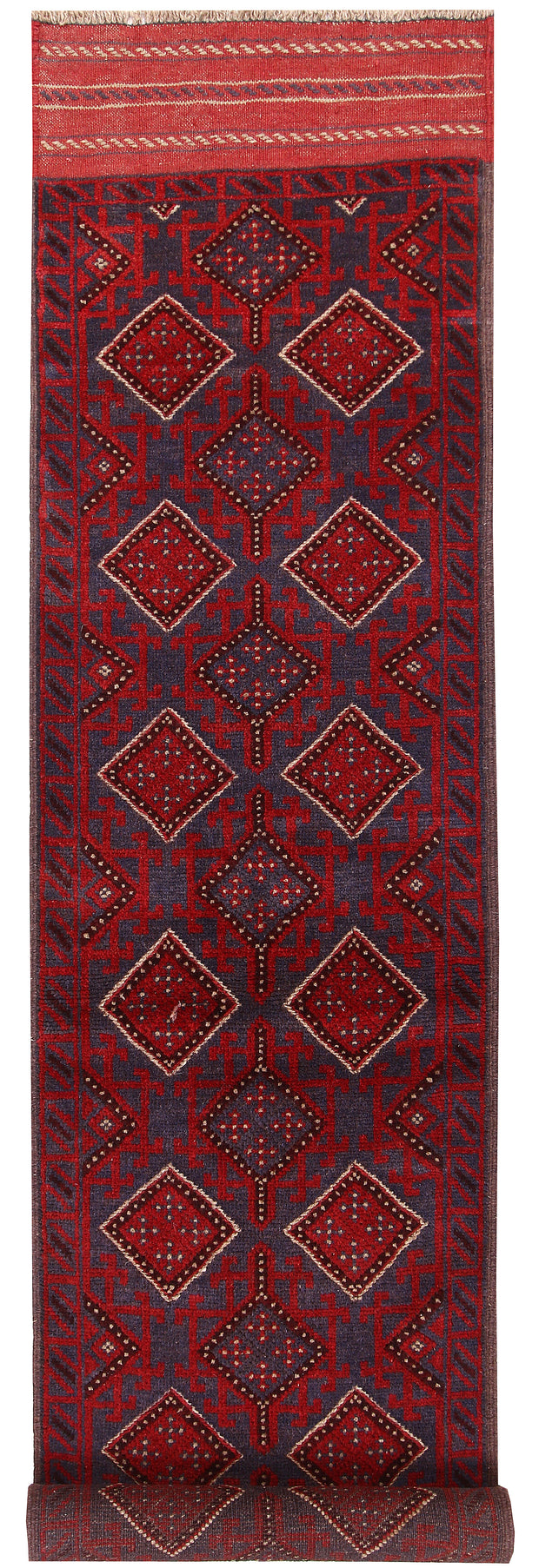 Dark Red Mashwani 1' 10 x 8' 10 - No. 63629 - ALRUG Rug Store