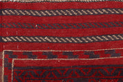Dark Red Mashwani 2' 1 x 7' 8 - No. 63630 - ALRUG Rug Store