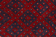 Dark Red Mashwani 2' x 7' 2 - No. 63632 - ALRUG Rug Store