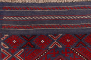 Dark Red Mashwani 2' 1 x 8' 1 - No. 63633 - ALRUG Rug Store