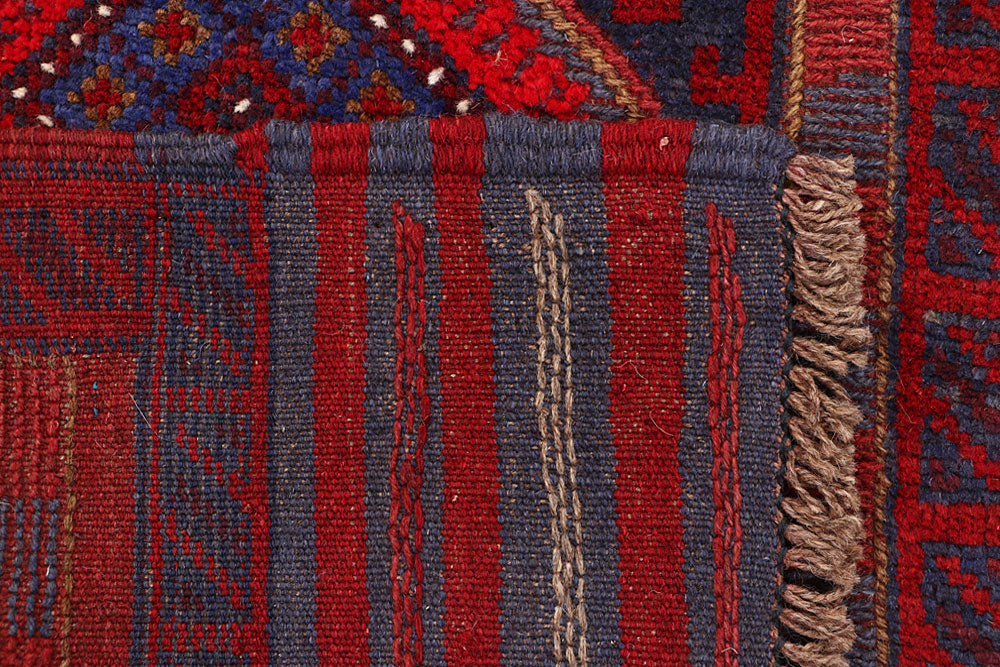 Dark Red Mashwani 2' x 8' 4 - No. 63634 - ALRUG Rug Store