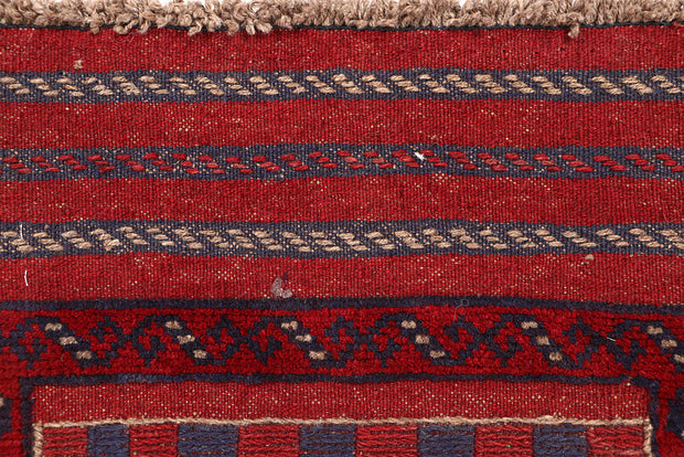 Dark Red Mashwani 1' 10 x 8' 2 - No. 63636 - ALRUG Rug Store