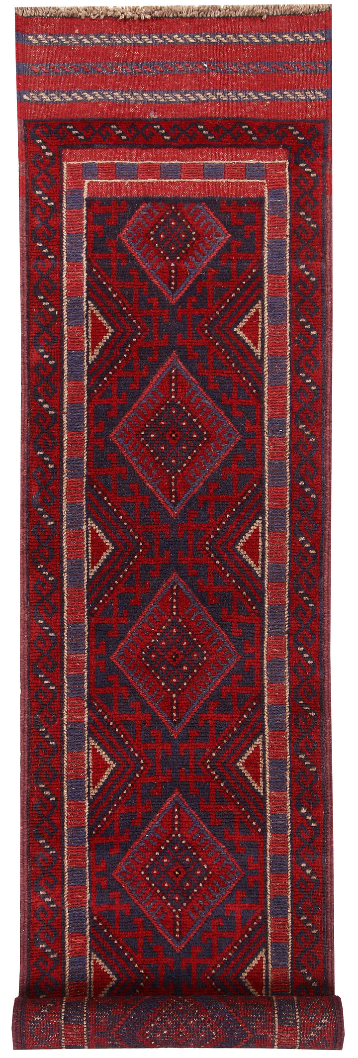 Dark Red Mashwani 1' 10 x 8' 2 - No. 63636 - ALRUG Rug Store
