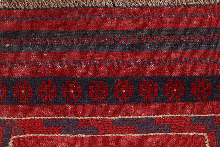 Dark Red Mashwani 1' 9 x 8' - No. 63638 - ALRUG Rug Store