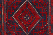 Dark Red Mashwani 1' 9 x 8' - No. 63638 - ALRUG Rug Store