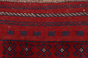 Dark Red Mashwani 2' 1 x 7' 7 - No. 63640 - ALRUG Rug Store