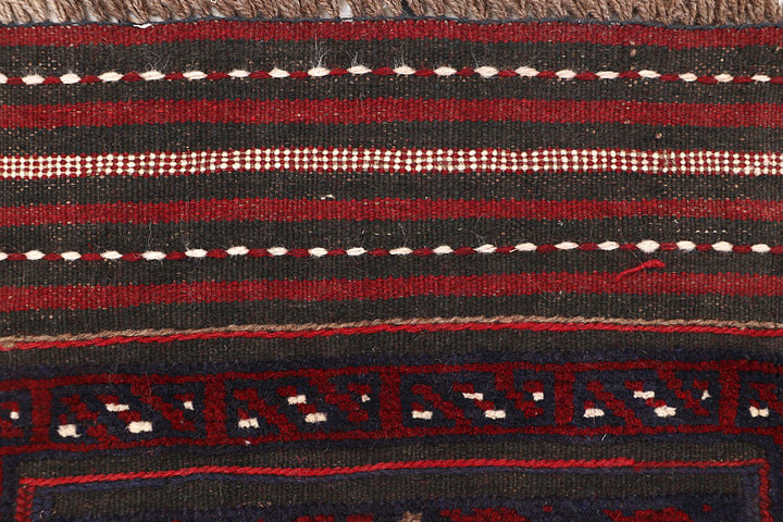 Dark Blue Mashwani 2' x 7' 8 - No. 63641 - ALRUG Rug Store