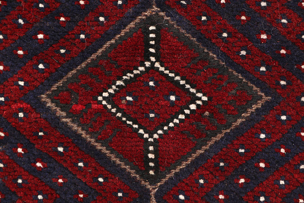 Dark Blue Mashwani 2' x 7' 8 - No. 63641 - ALRUG Rug Store