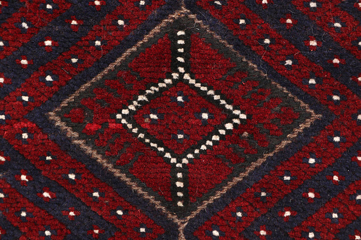 Dark Blue Mashwani 2' x 7' 8 - No. 63641 - ALRUG Rug Store