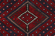 Dark Blue Mashwani 2' x 7' 8 - No. 63641 - ALRUG Rug Store