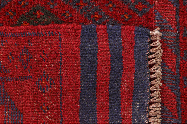Dark Red Mashwani 2' x 7' 10 - No. 63644 - ALRUG Rug Store