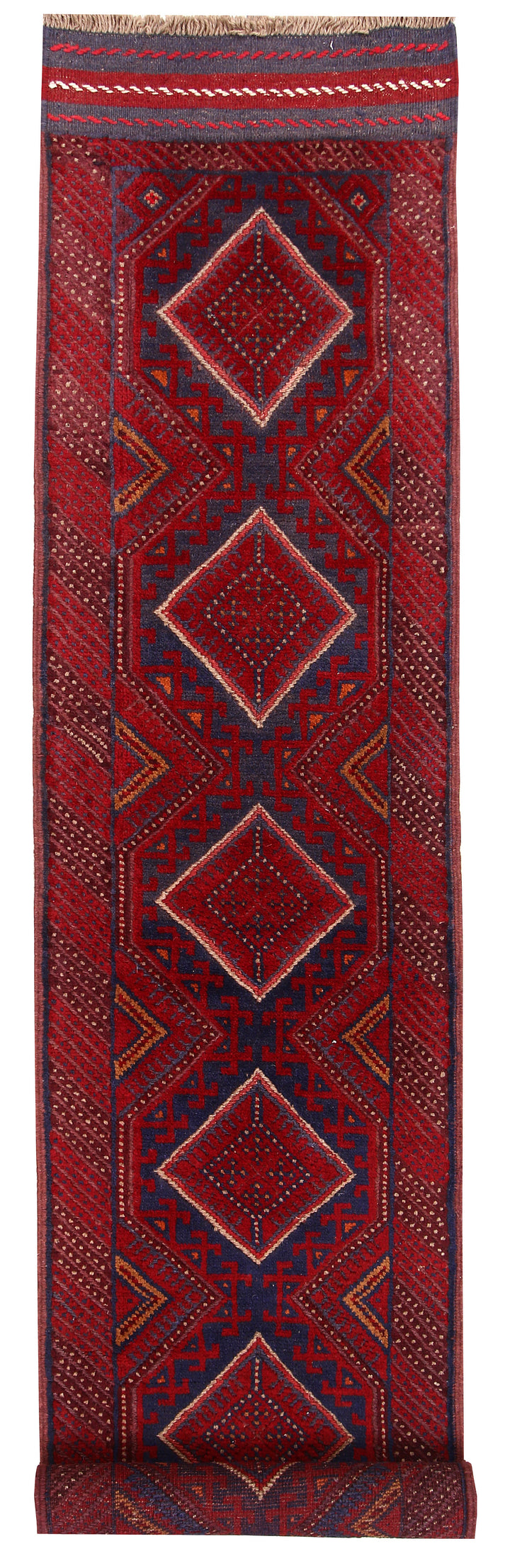 Dark Red Mashwani 1' 9 x 8' - No. 63645 - ALRUG Rug Store