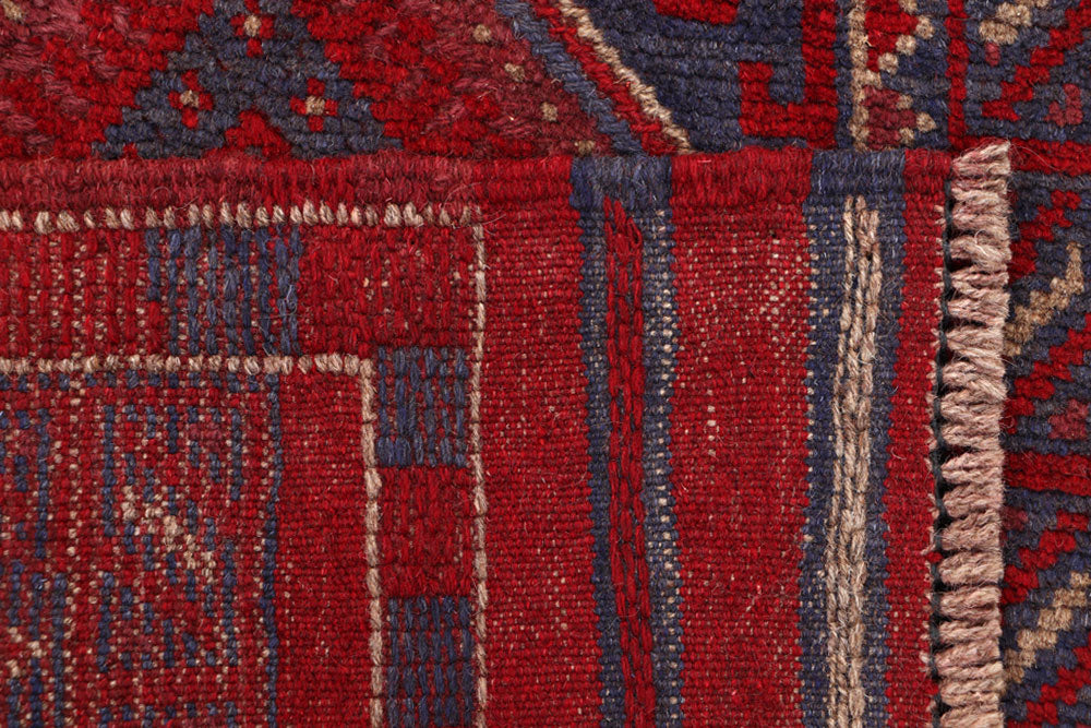 Dark Red Mashwani 2' x 7' 9 - No. 63648 - ALRUG Rug Store