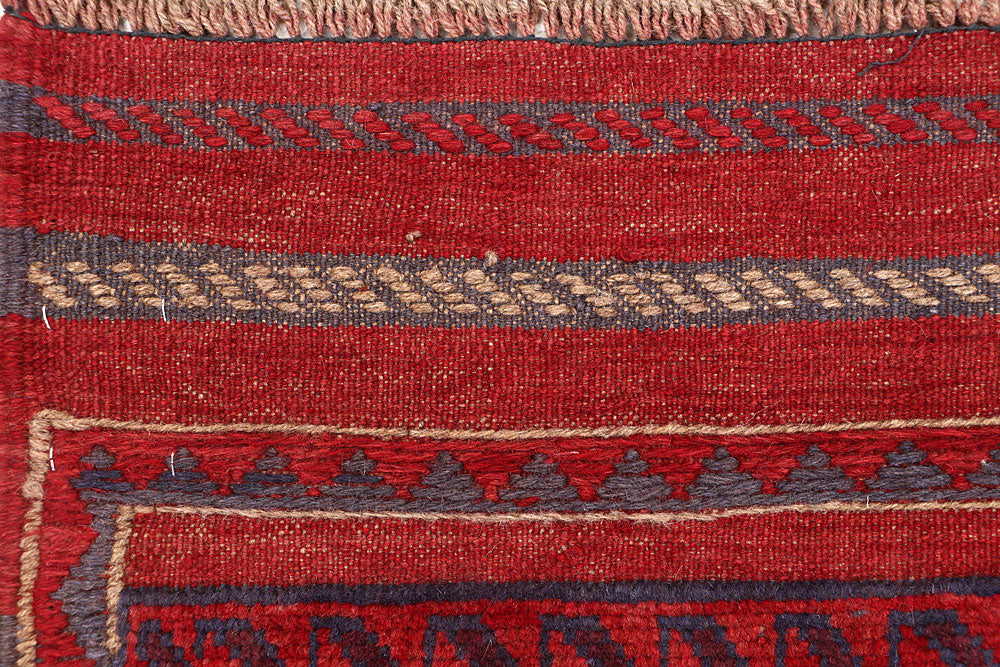 Dark Red Mashwani 1' 10 x 7' 8 - No. 63650 - ALRUG Rug Store