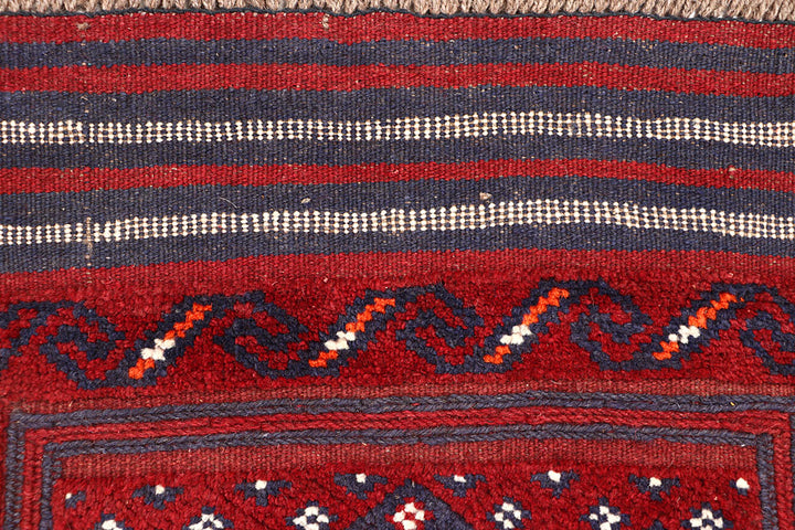 Dark Red Mashwani 2' x 7' 6 - No. 63653 - ALRUG Rug Store