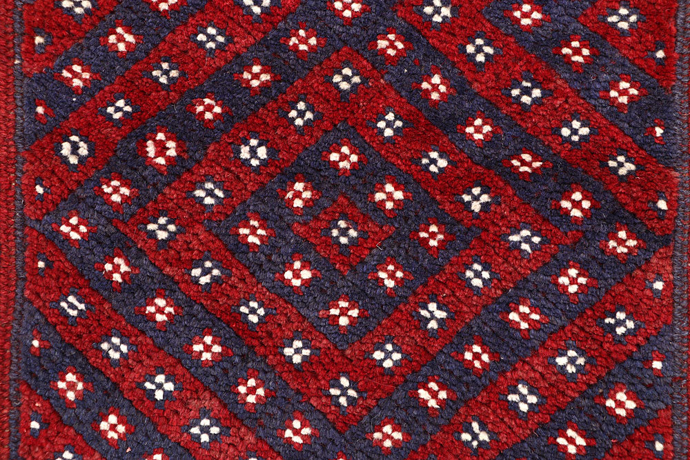 Dark Red Mashwani 2' x 7' 6 - No. 63653 - ALRUG Rug Store