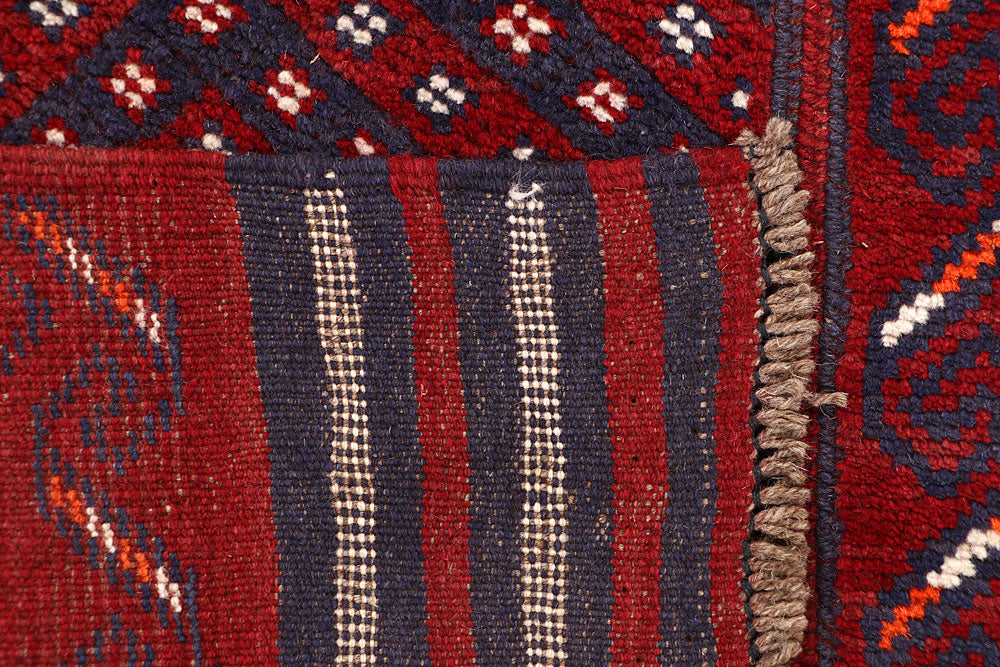 Dark Red Mashwani 2' x 7' 6 - No. 63653 - ALRUG Rug Store