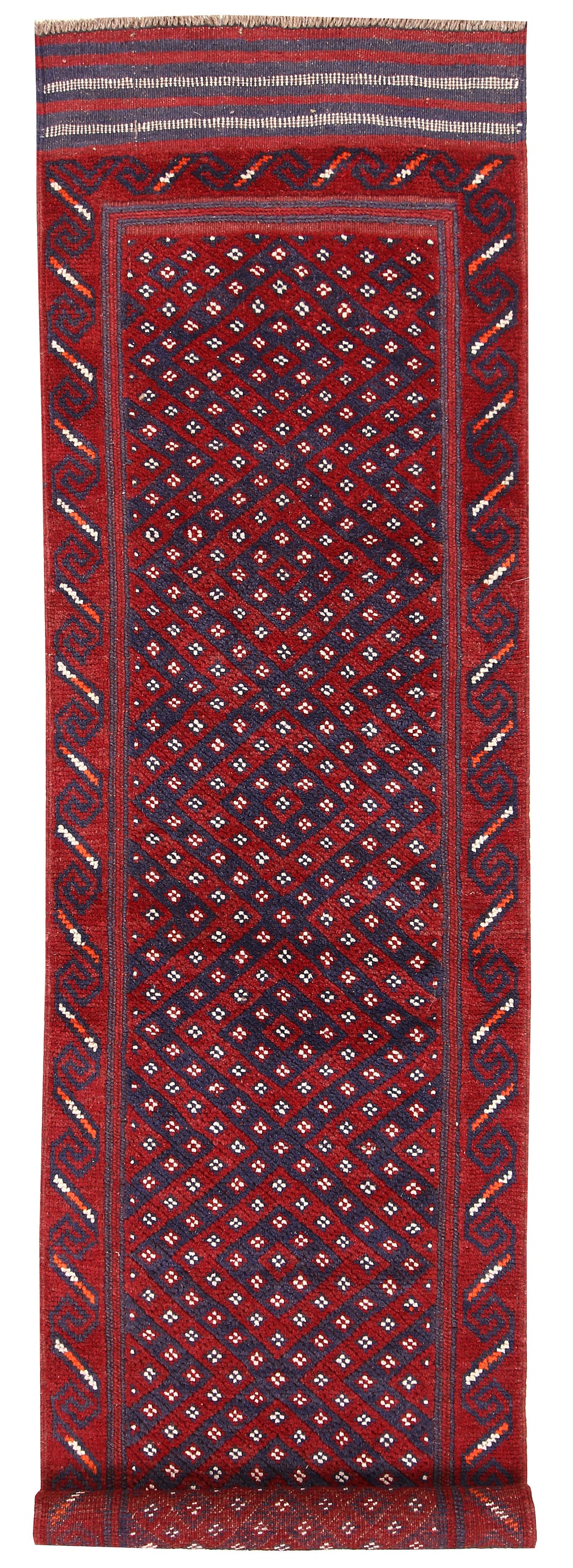 Dark Red Mashwani 2' x 7' 6 - No. 63653 - ALRUG Rug Store