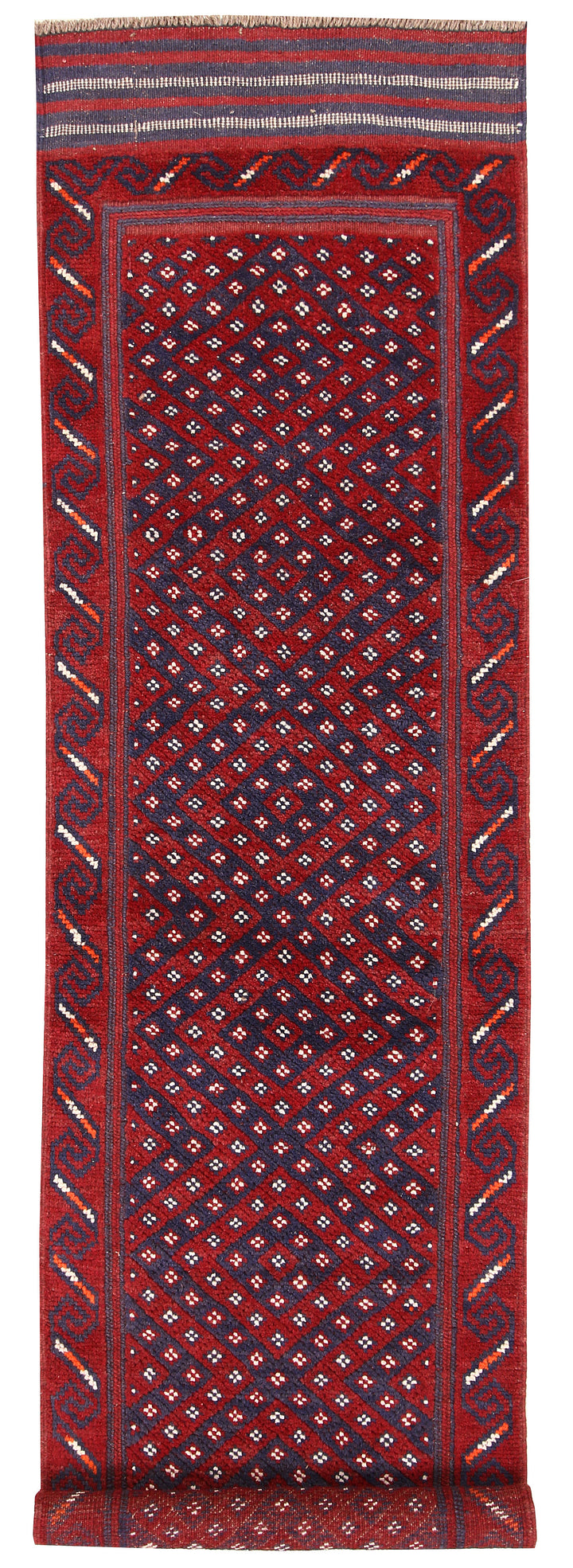 Dark Red Mashwani 2' x 7' 6 - No. 63653 - ALRUG Rug Store