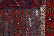 Dark Red Mashwani 1' 10 x 7' 5 - No. 63654 - ALRUG Rug Store