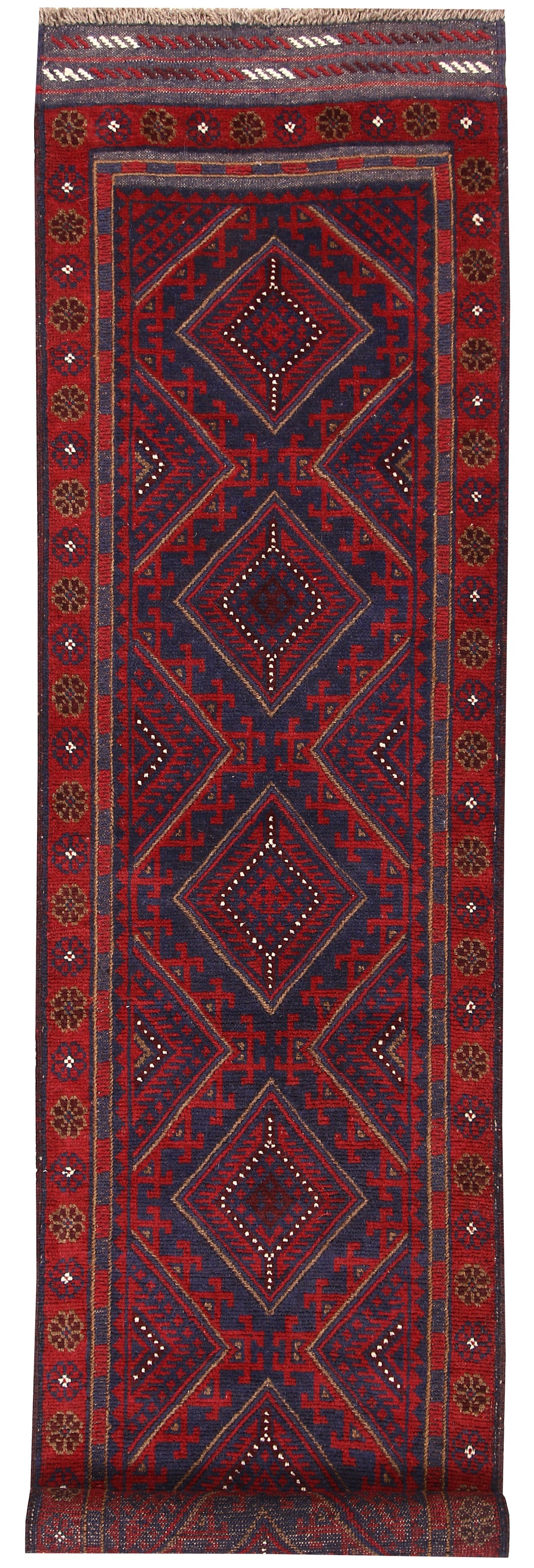 Dark Red Mashwani 1' 10 x 7' 5 - No. 63654 - ALRUG Rug Store
