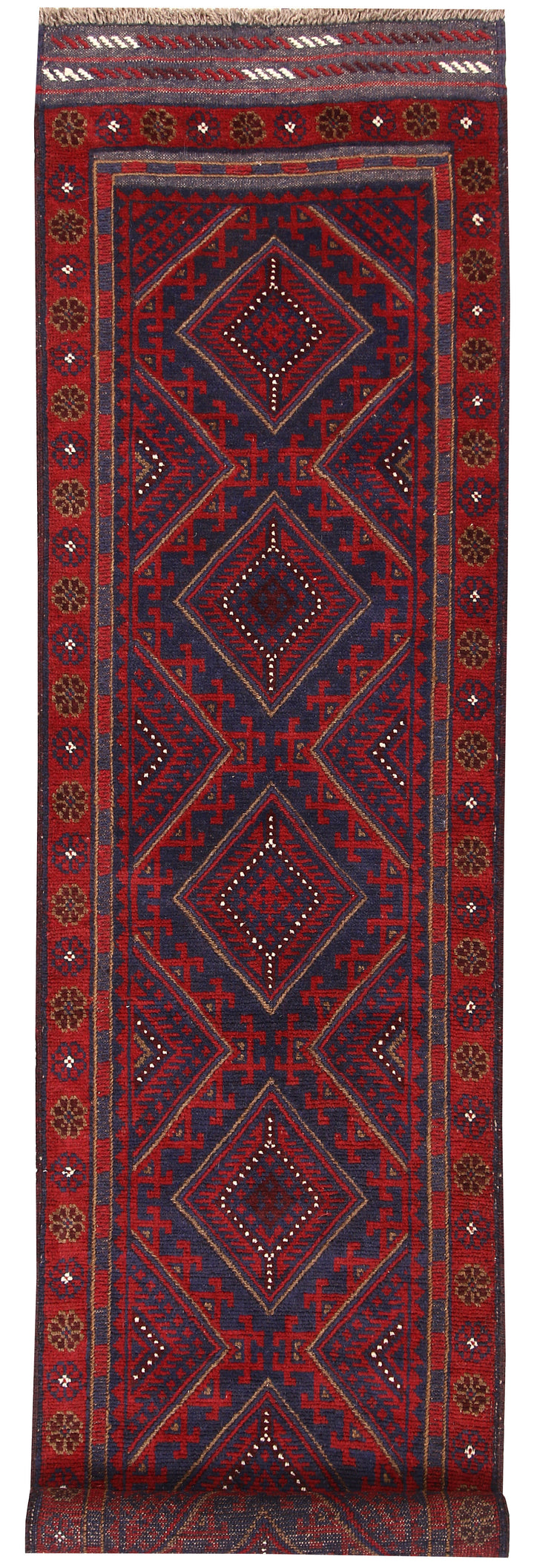 Dark Red Mashwani 1' 10 x 7' 5 - No. 63654 - ALRUG Rug Store