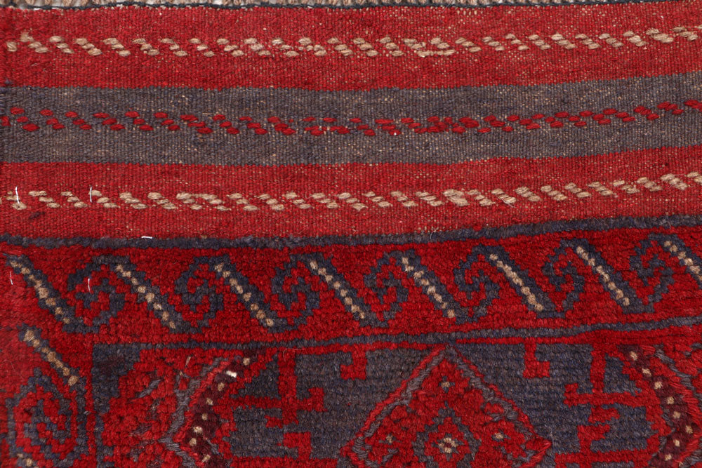 Dark Red Mashwani 2' x 7' 11 - No. 63660 - ALRUG Rug Store