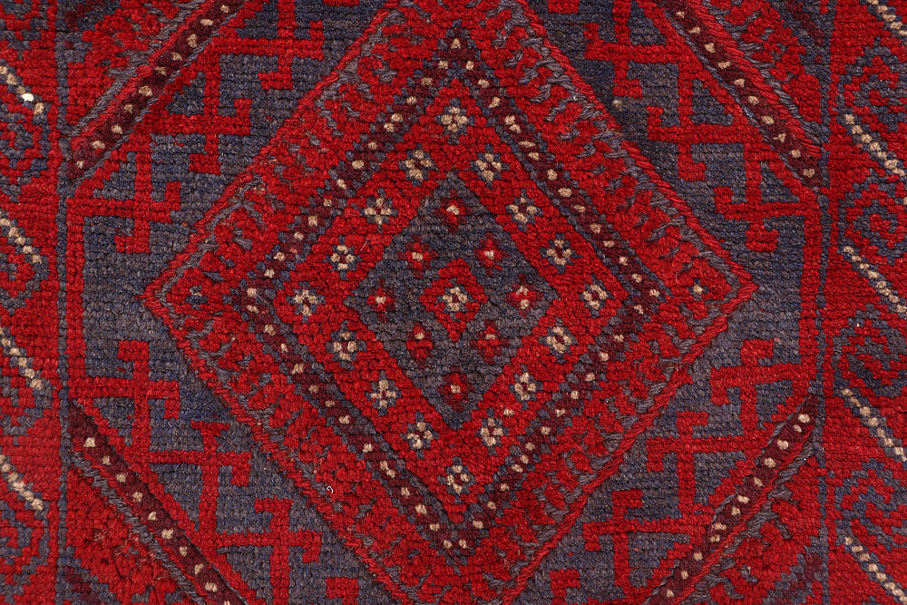 Dark Red Mashwani 2' x 7' 11 - No. 63660 - ALRUG Rug Store