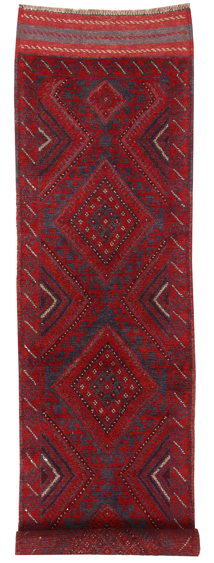 Dark Red Mashwani 2' x 7' 11 - No. 63660 - ALRUG Rug Store