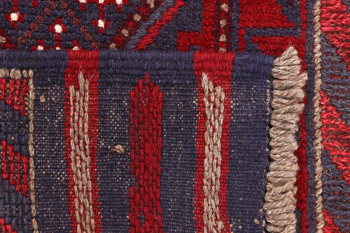 Dark Red Mashwani 2' x 7' 10 - No. 63661 - ALRUG Rug Store