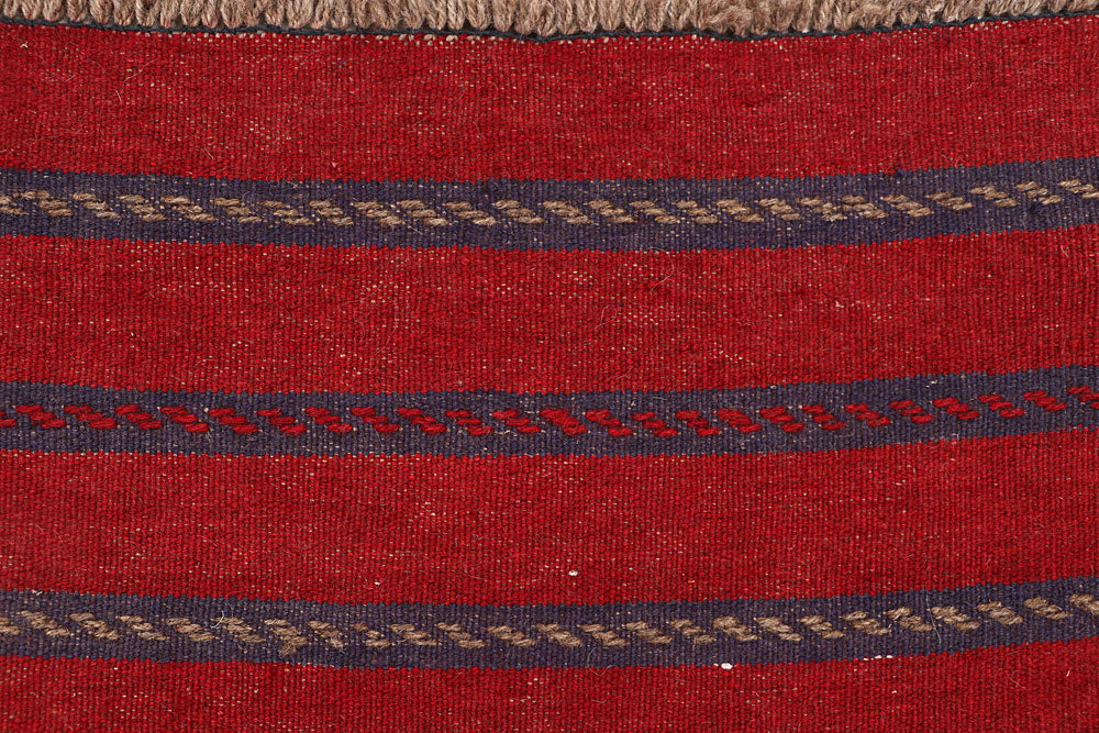 Dark Red Mashwani 2' x 8' 11 - No. 63662 - ALRUG Rug Store