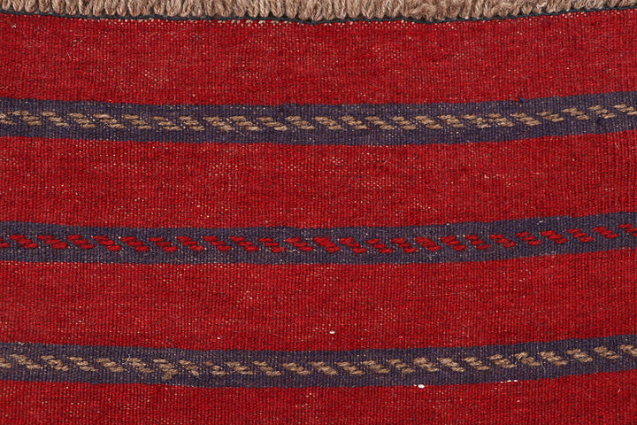 Dark Red Mashwani 2' x 8' 11 - No. 63662 - ALRUG Rug Store