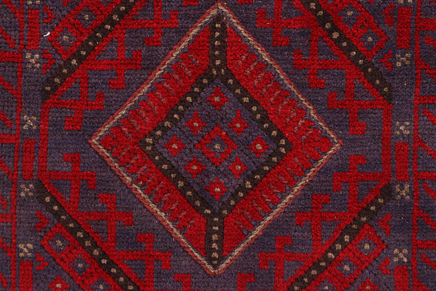 Dark Red Mashwani 2' x 8' 11 - No. 63662 - ALRUG Rug Store