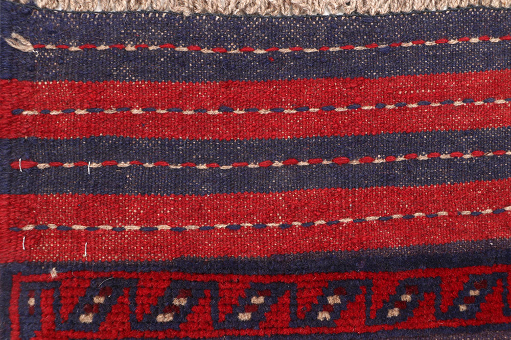 Dark Red Mashwani 1' 11 x 7' 1 - No. 63664 - ALRUG Rug Store