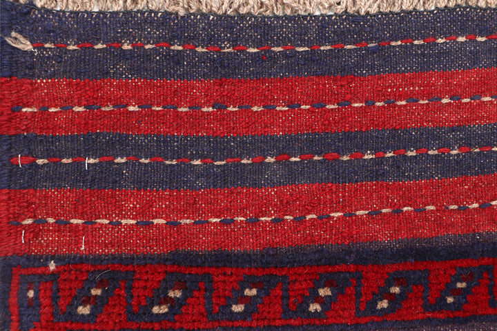 Dark Red Mashwani 1' 11 x 7' 1 - No. 63664 - ALRUG Rug Store