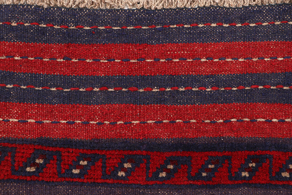 Dark Red Mashwani 1' 11 x 7' 1 - No. 63664 - ALRUG Rug Store