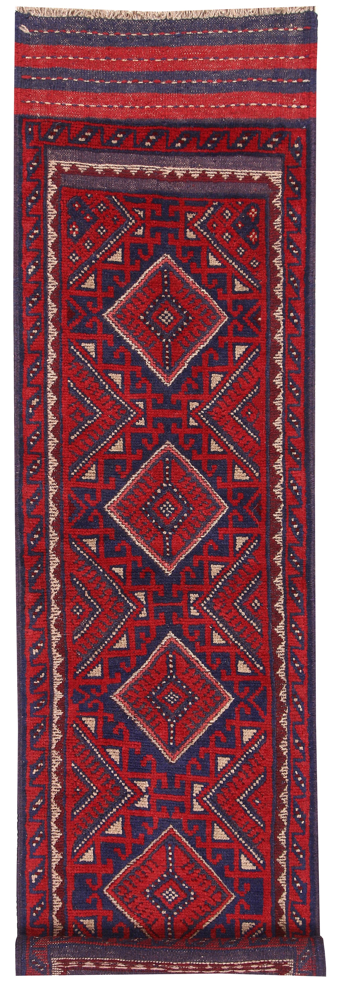 Dark Red Mashwani 1' 11 x 7' 1 - No. 63664 - ALRUG Rug Store